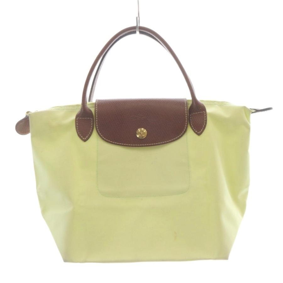 ロンシャン Longchamp ル プリアージュ S トートバッグ バッグ ナイロン レザー レディース グリーン系 / ブラウン系 L1621089P95 【新品】 LONGCHAMP（ロンシャン） ル プリアージュ S トートバッグ 黄緑