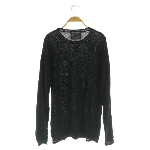 【リネン・シルク】マーガレットハウエル　サマーニット　M　ブラック MARGARET HOWELL（マーガレットハウエル） MHL. LOOSE COTTON LINEN
