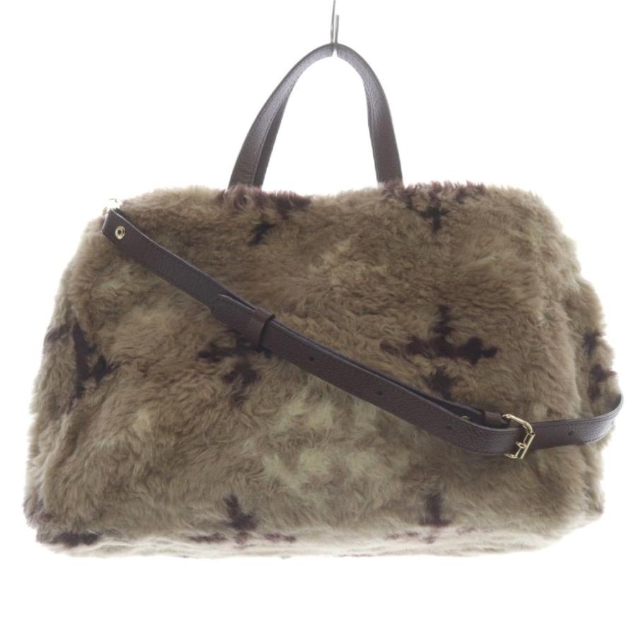 ラシット RUSSET モノグラム ファー 2way トートバッグ ショルダー