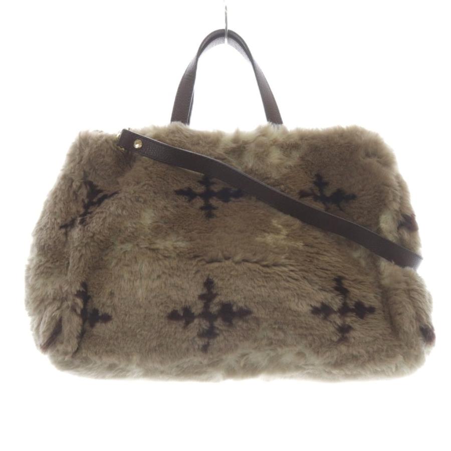 ラシット RUSSET モノグラム ファー 2way トートバッグ ショルダー 