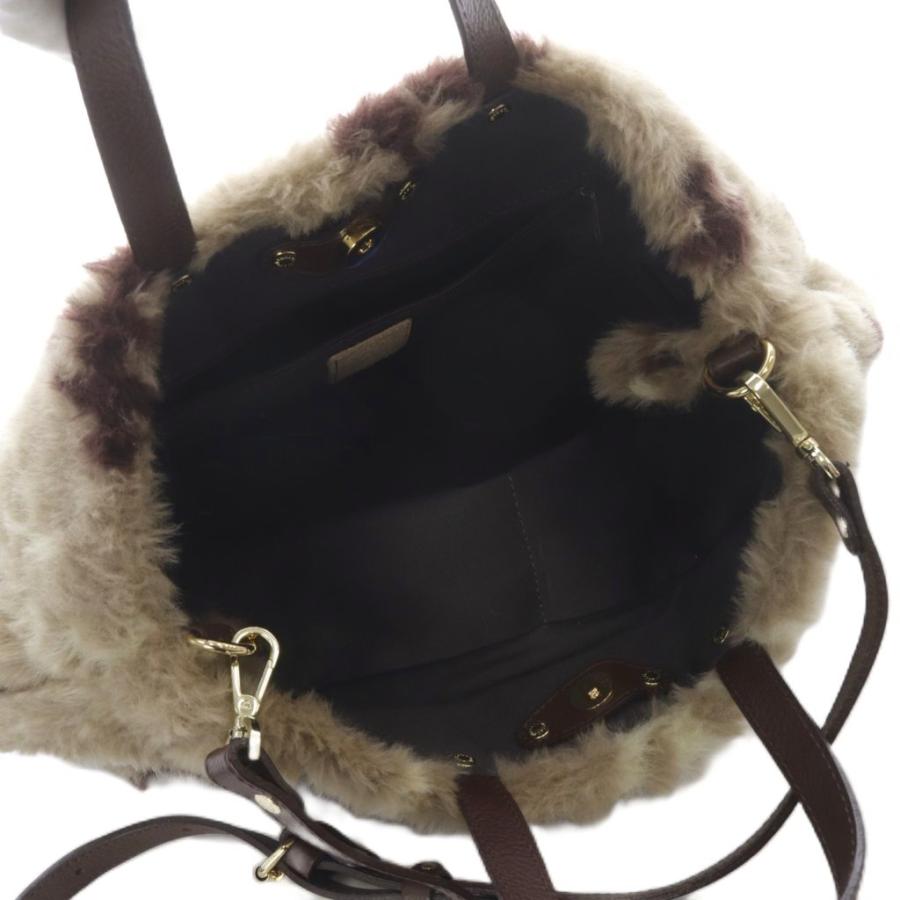 ラシット RUSSET モノグラム ファー 2way トートバッグ ショルダー