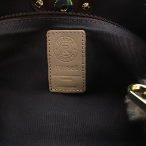 ラシット RUSSET モノグラム ファー 2way トートバッグ ショルダー