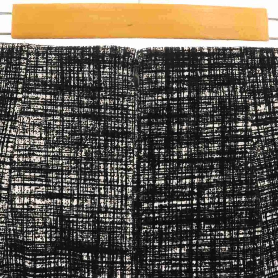 アナイ ANAYI フロッキーチェックスカート フレア ミモレ ロング 38 黒