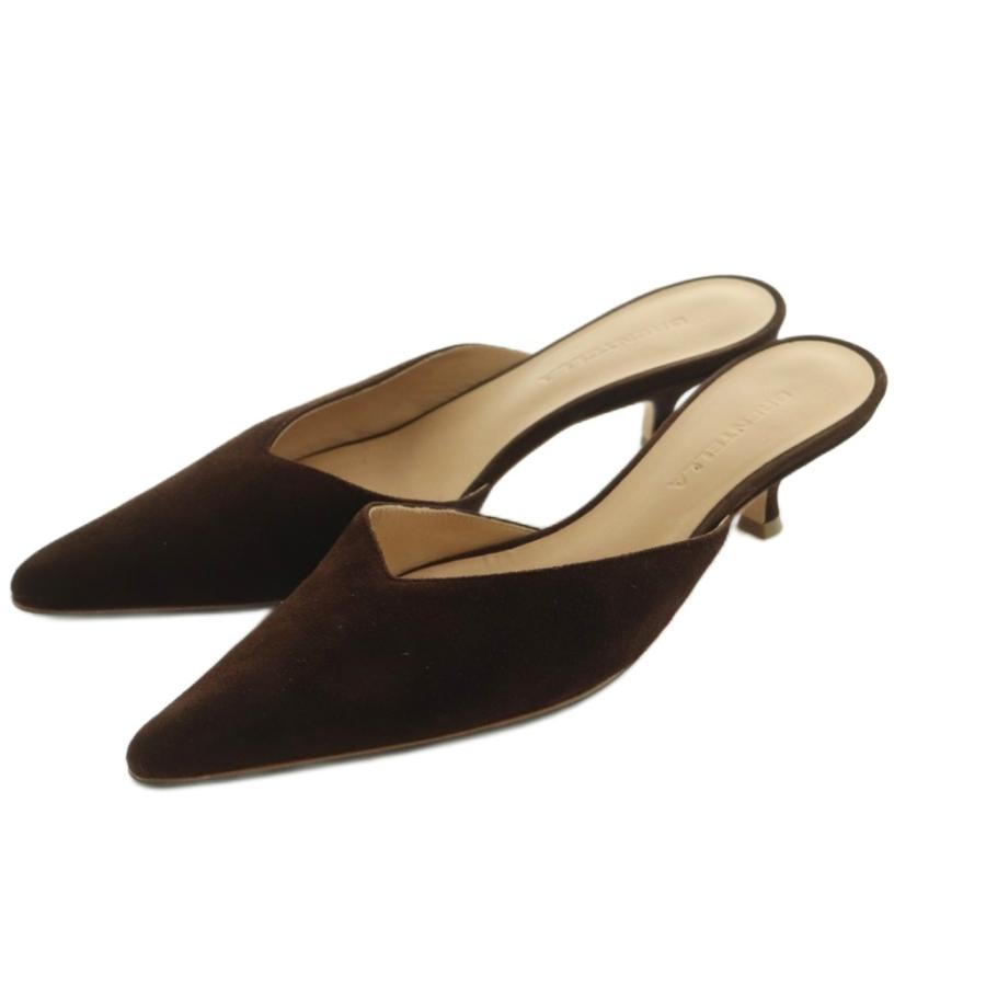 ブレンテッラ BRENTELLA Vカット ミュール ポインテッドトゥ 37 24.0cm 