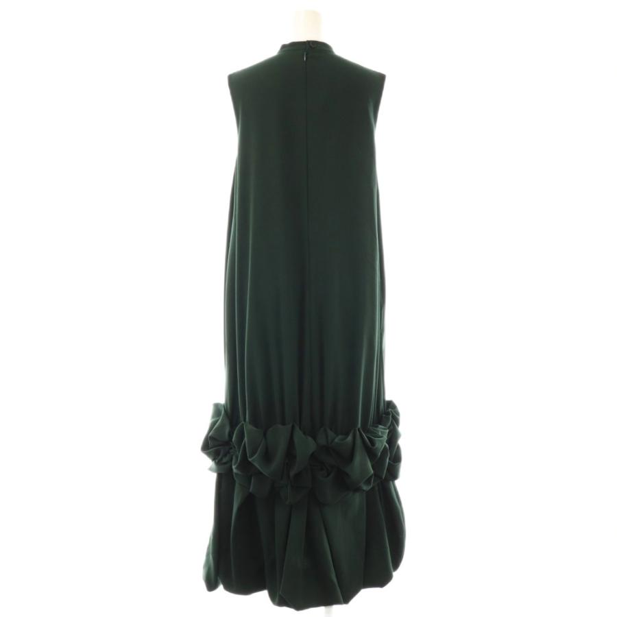 エンフォルド ENFOLD 25AW BALLOON-FRILL TANK-TOPS DRESS ワンピース バンドカラー 36 ダークグリーン /CX ■OS レディース_1