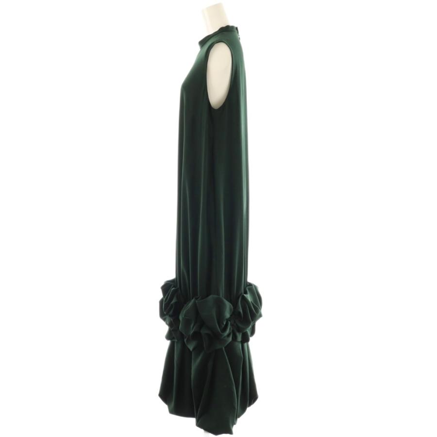 エンフォルド ENFOLD 25AW BALLOON-FRILL TANK-TOPS DRESS ワンピース バンドカラー 36 ダークグリーン /CX ■OS レディース_2