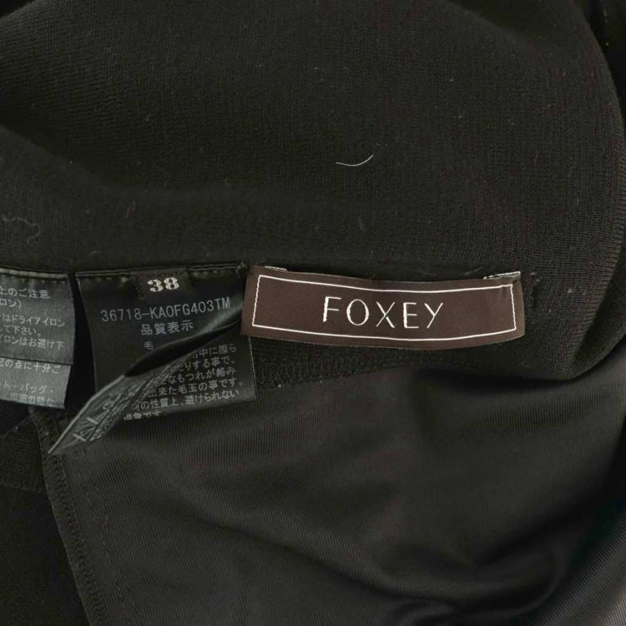 【中古】フォクシー ブティック Panel Seam Dress パールデザインワンピース 膝丈 ノースリーブ 38 ブラック 36718 フォクシー ブティック FOXEY BOUTIQUE Panel Seam Dress パール