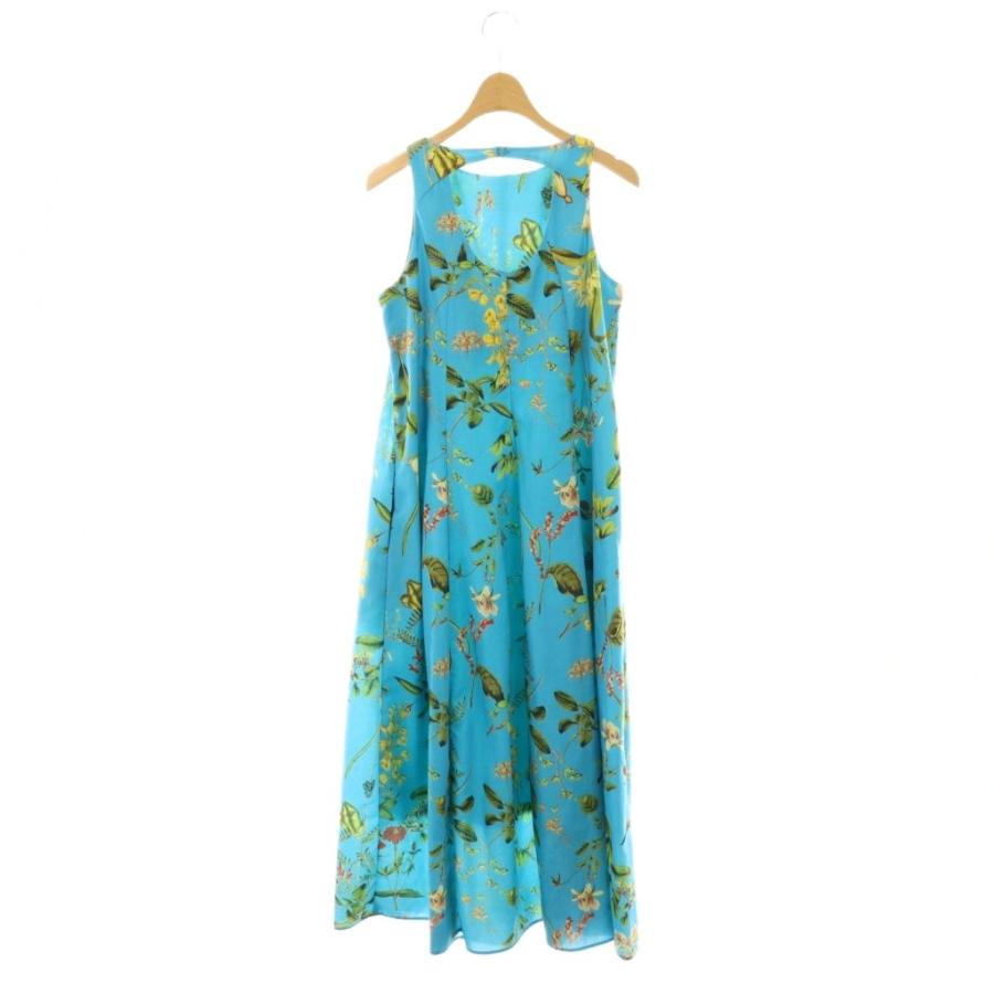 未使用品 ミラオーウェン Mila Owen 25SS ボタニカルプリントソリッド