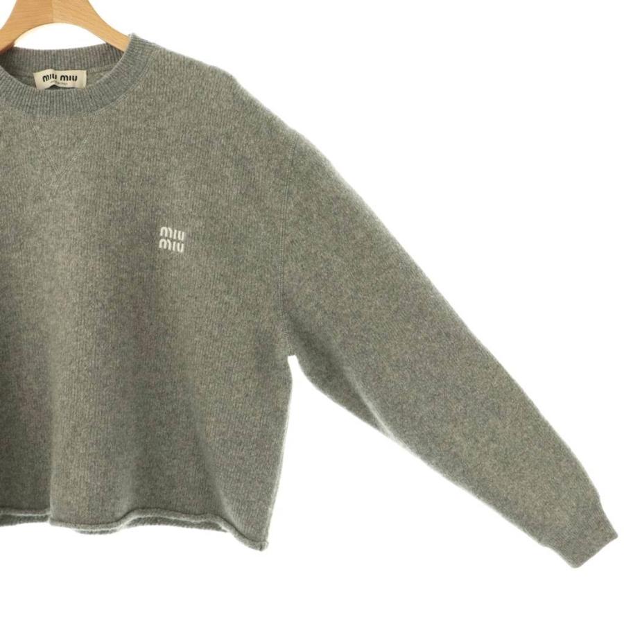 miu miu（ミュウミュウ） miumiu 23AW MML804 1XS9 ロゴ刺繍 カシミヤ