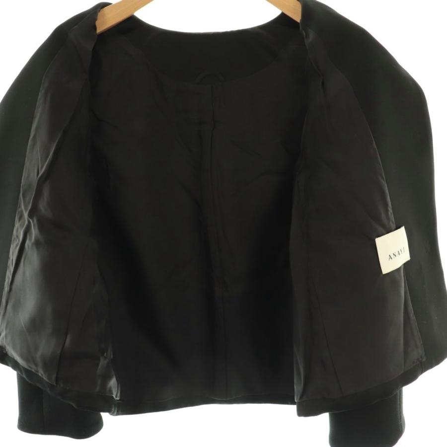 アナイ ANAYI ノーカラージャケット 38 ブラック /HK □OS レディース