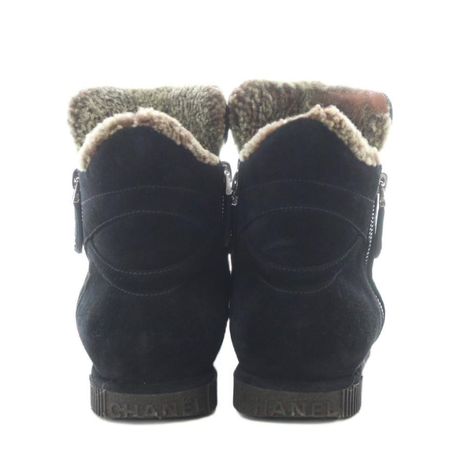 CHANEL（シャネル） CHANEL 13A ムートンブーツ 37.5 24.5cm 黒 