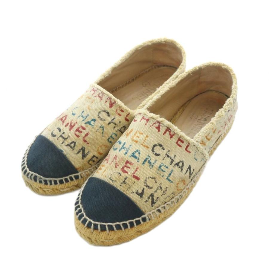 CHANEL（シャネル） エスパドリーユシューズ 37 23.5cm ベージュ