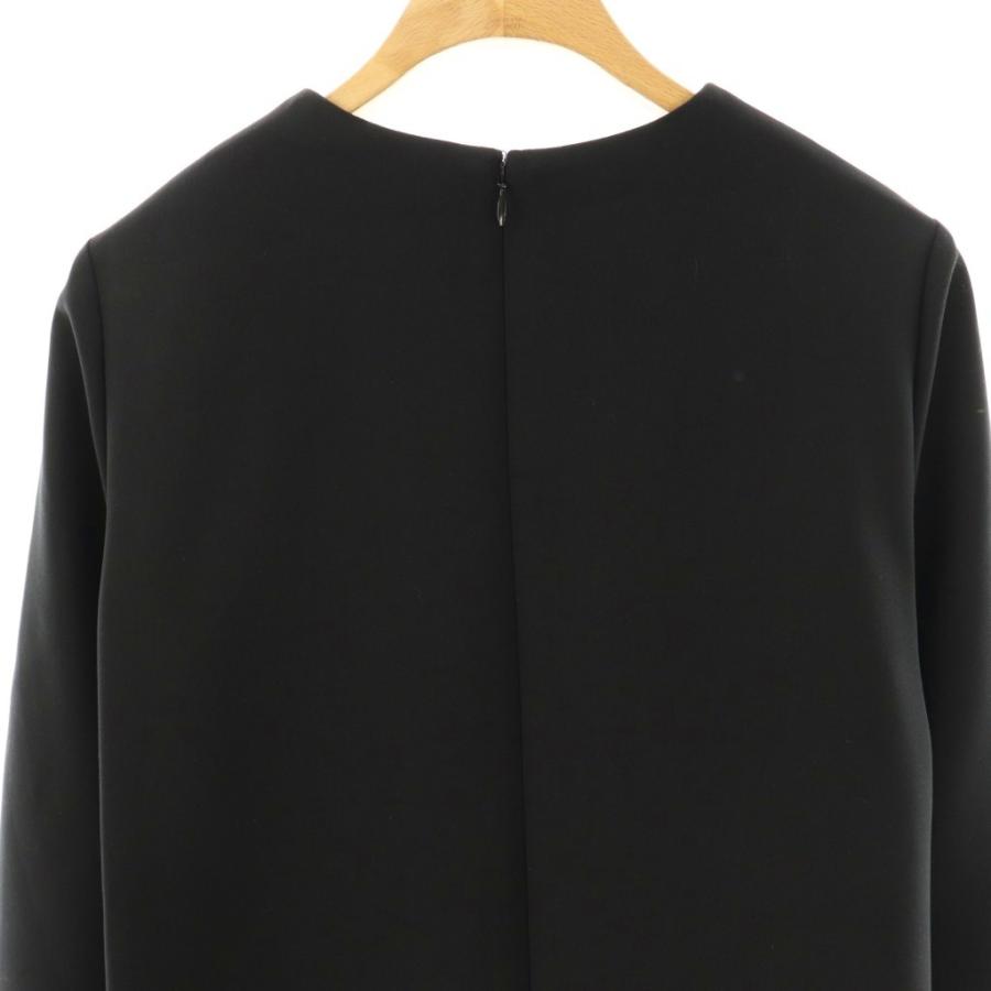 ヨーコチャン YOKO CHAN L/Sワンピース 裾フリル M ブラック YCD-417