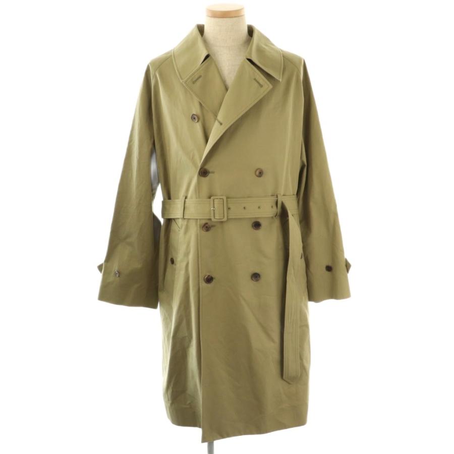 【中古】マーカウェア MARKA WARE 25SS オーガニック GIZA ギャバジン トレンチコート 2 カーキ /ES ■OS メンズ マーカウェア MARKA WARE 25SS オーガニック GIZA ギャバジン トレンチ