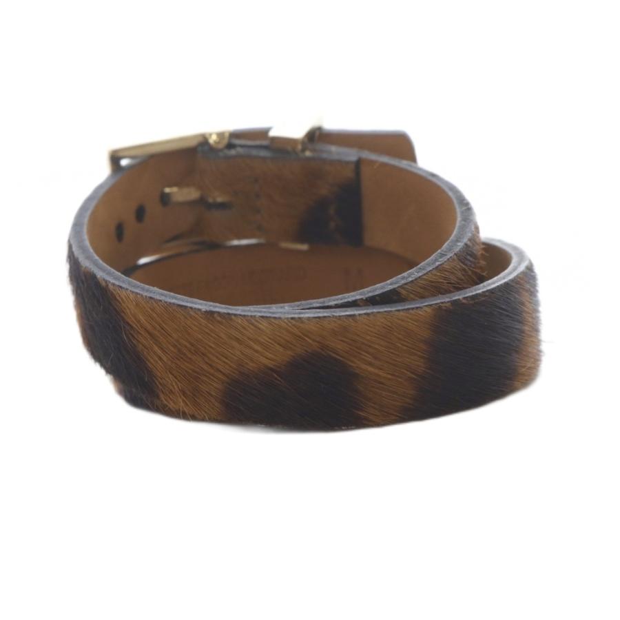 メゾンボワネ MAISON BOINET ハラコ ベルト ブレスレット 茶色