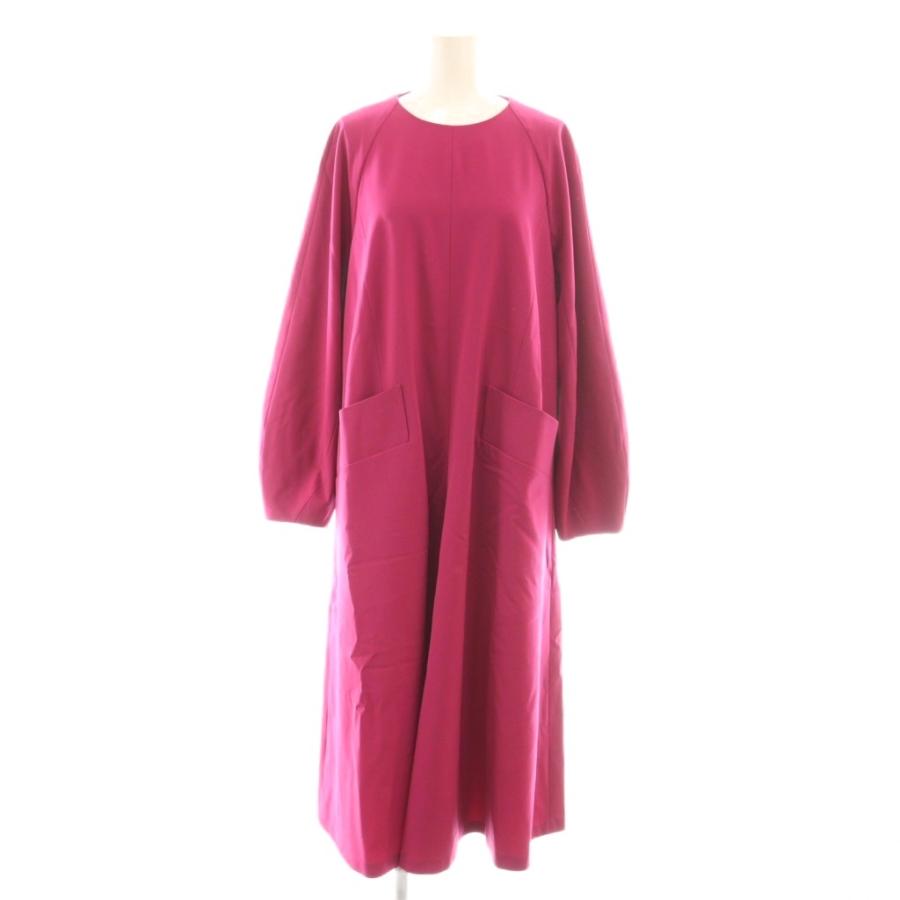 アドーア ADORE 24AW ハイツイストWクロスワンピース ロング 38 ピンク