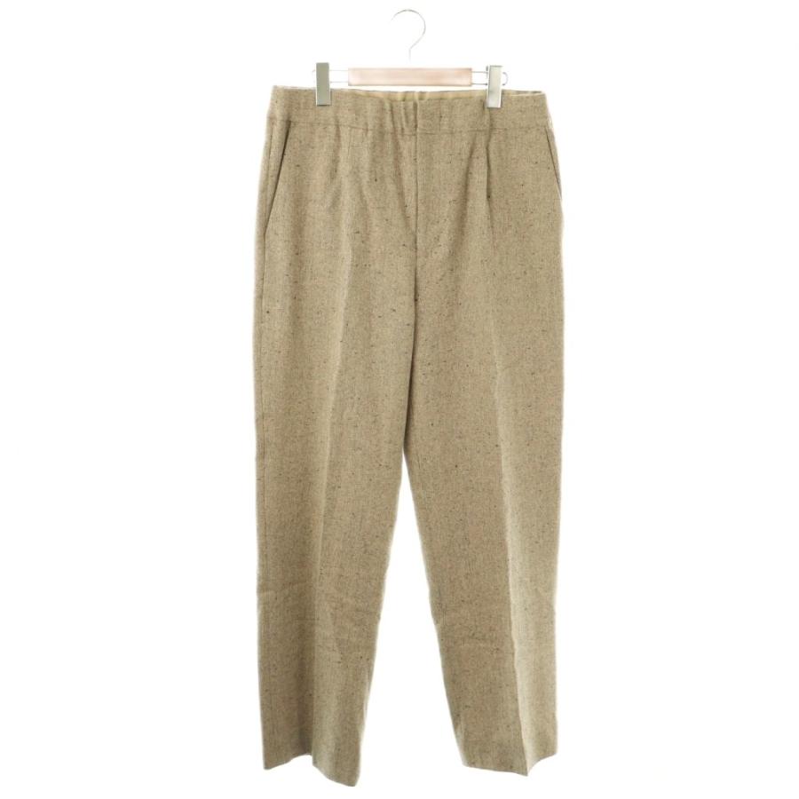 【中古】トゥモローランド 24AW フランネラーナ ホームスパン バレルパンツ ワイド ストレート M ベージュ メンズ トゥモローランド TOMORROWLAND 24AW フランネラーナ ホームスパン