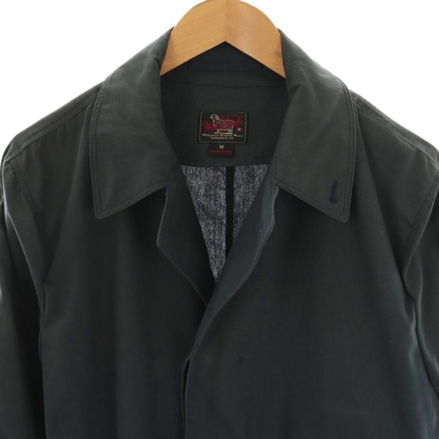 WOOLRICH /ネイビー ステンカラーコート ウールリッチ WOOLRICH シングルトレンチコート ロング ステンカラー M