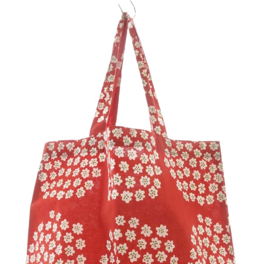マリメッコ marimekko プケッティ トートバッグ ハンドバッグ 総柄 赤