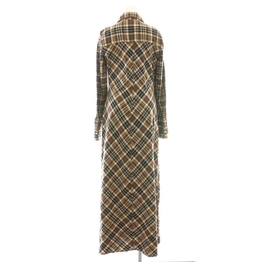 ZARA（ザラ） チェック シャツワンピース マキシ丈 ロング EUR S