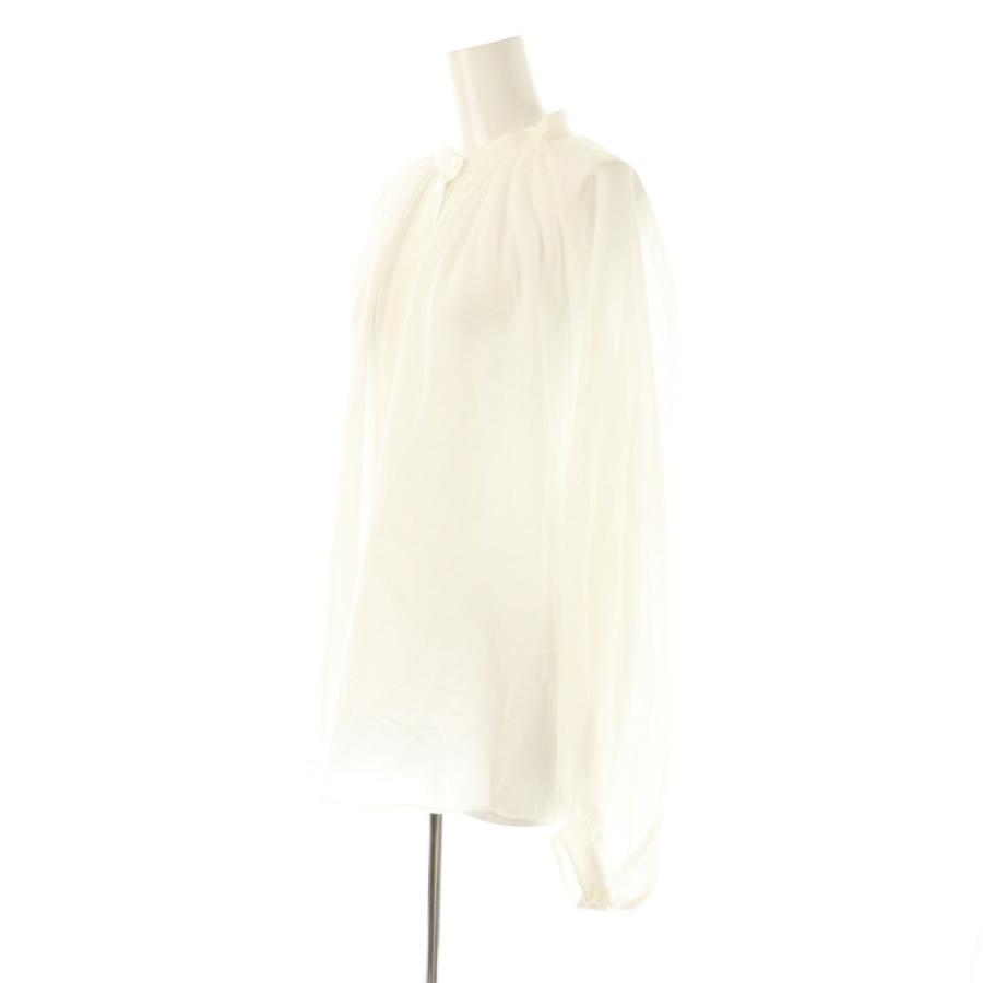 【美品】フレームワーク　コットンボイルエアリーギャザーブラウス FRAMeWORK（フレームワーク）の「コットンボイルエアリーギャザー