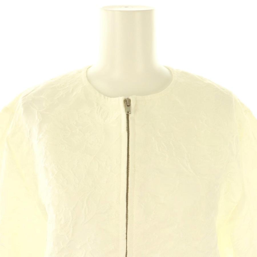 OHGA オーガ フラワージャケット ブルゾン ノーカラー ジャガード F  