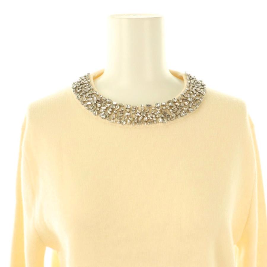 【中古】アナイ ANAYI 24SS スターダスト プルオーバー ニット ビジュー 38 アイボリー /DF ■OS レディース アナイ ANAYI 24SS スターダスト プルオーバー ニット ビジュー 38