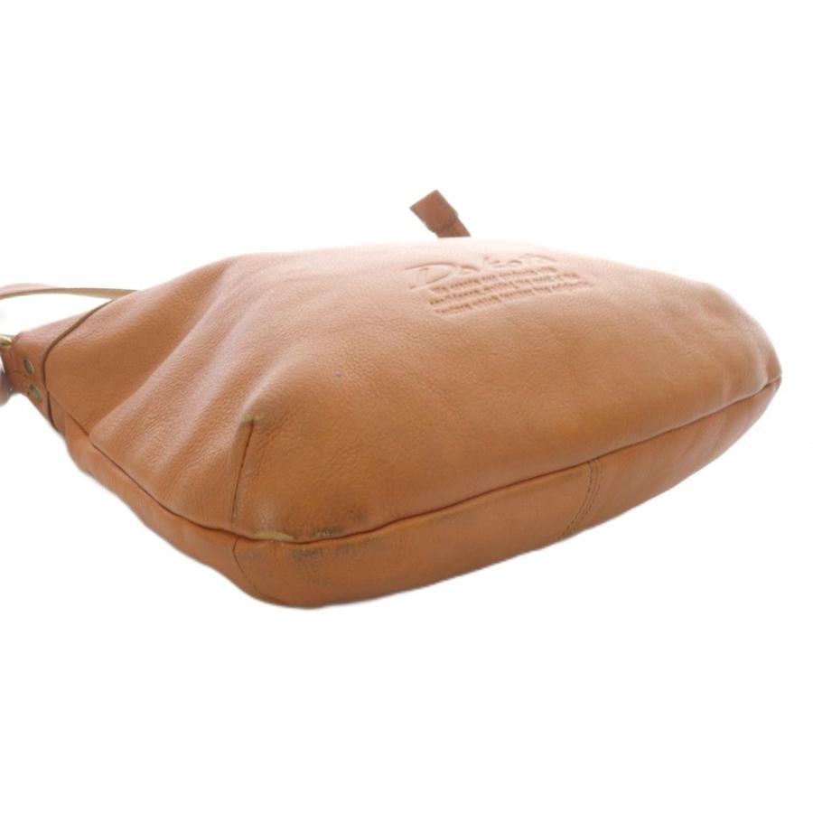 ダコタ Dakota レザー ショルダーバッグ ロゴ 茶色 ブラウン /SR