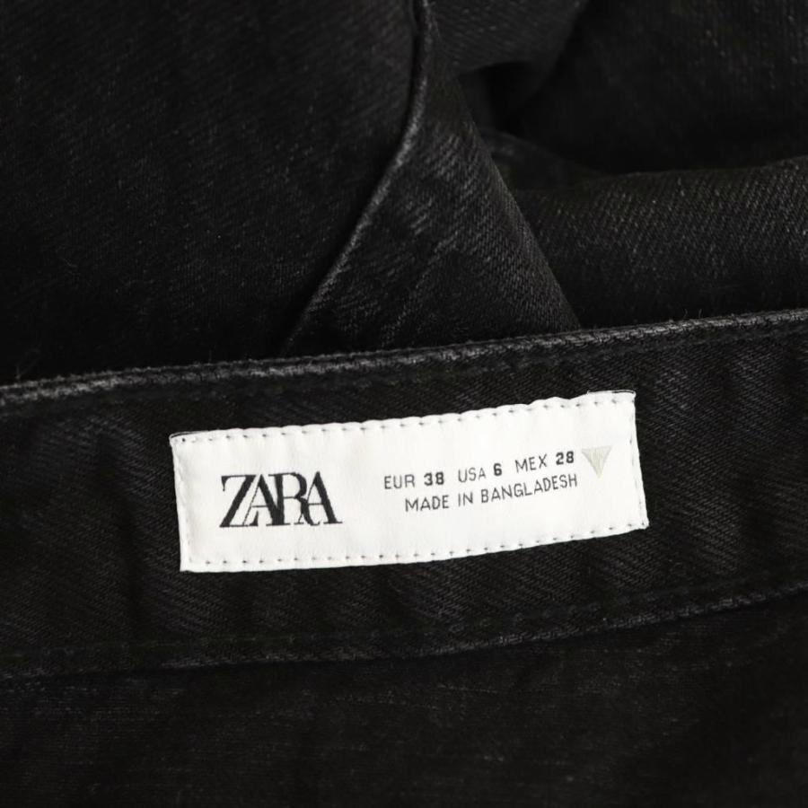 ZARA（ザラ） ワイドデニムパンツ ジーンズ ダメージ加工 EUR38 