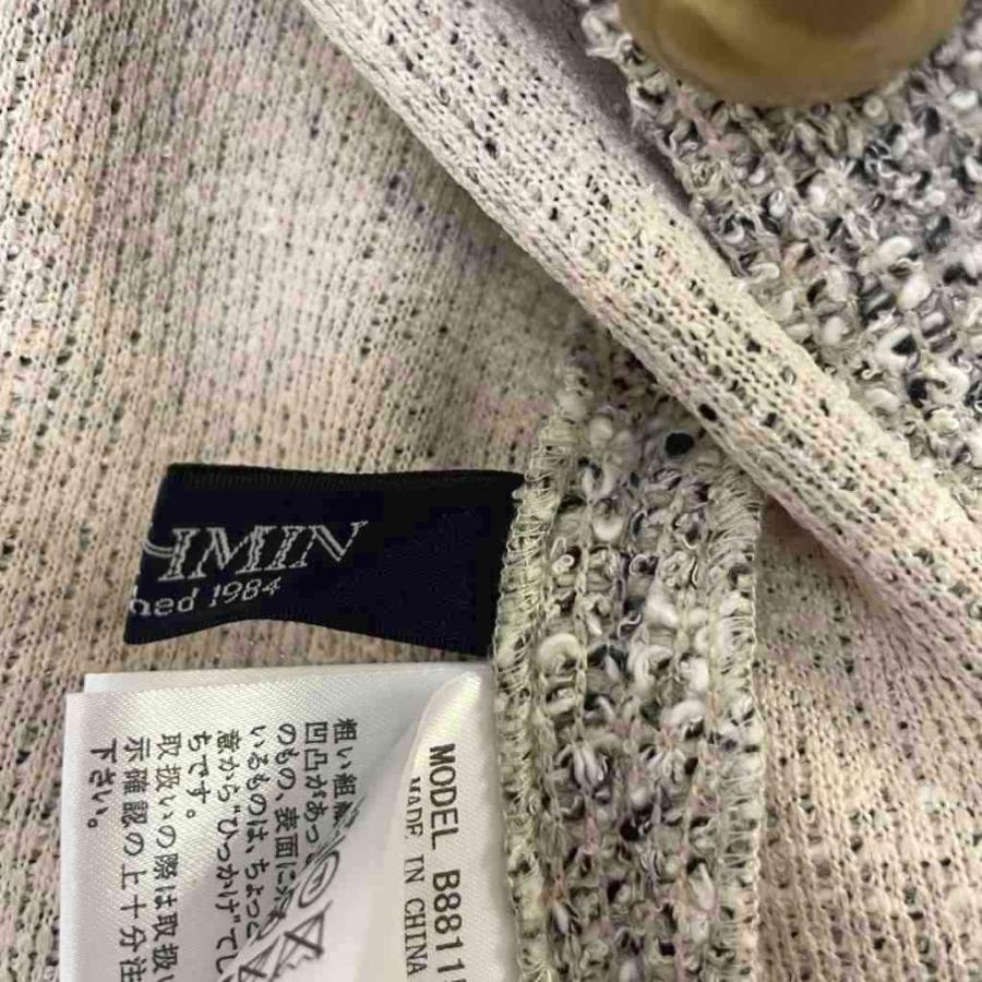 ブラーミン BRAHMIN ツイードジャケット ブルゾン 金ボタン 38 グレー