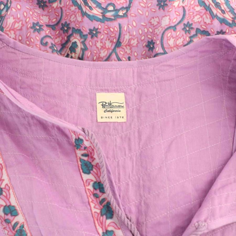 ロンハーマン Ron Herman ペイズリー柄 インド綿 ワンピース S 紫