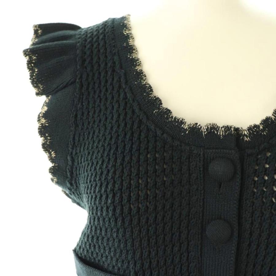 未使用品 ヨリ yori 25SS クロシェニットミニジレ ベスト ラメ F