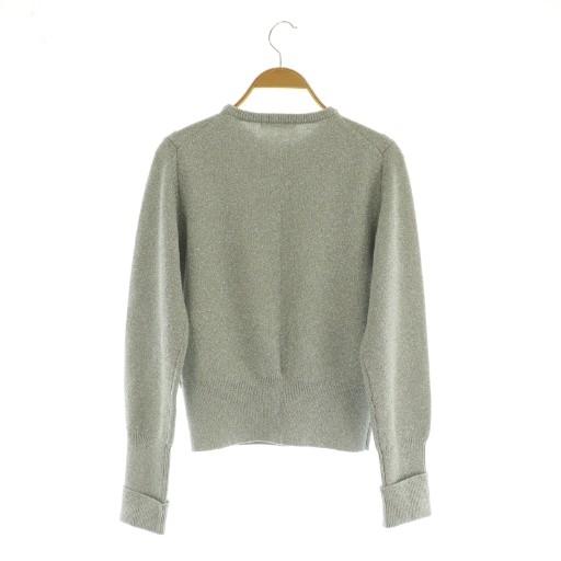 【中古】ウィムガゼット Whim Gazette 24SS ラメカーディガン ニット 長袖 F グレー /MY ■OS レディース ウィムガゼット Whim Gazette 24SS ラメカーディガン ニット 長袖 F