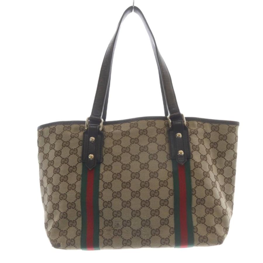 グッチ トートバッグ GGキャンバス シェリーライン ブラウン グッチ GUCCI シェリーライン ブラウン GGキャンバス トートバッグ