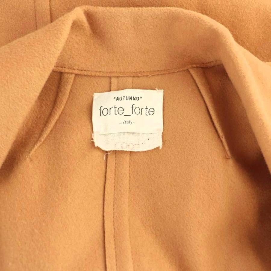 フォルテフォルテ FORTE ウール コート ロング 1 ライトブラウン /HK  