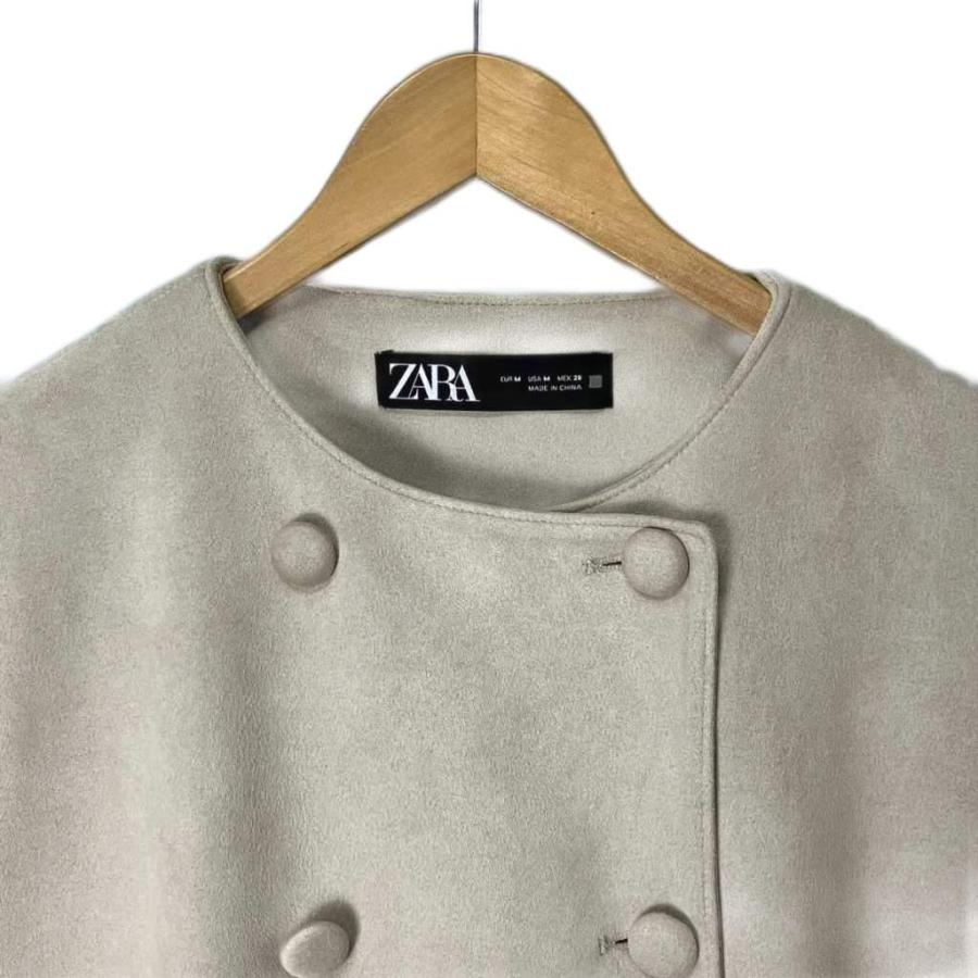 ZARA フェイクスウェードジャケット　ライトグレー　L ☆ZARA☆ フェイクスエードボンバージャケット ☆旬☆ (ZARA