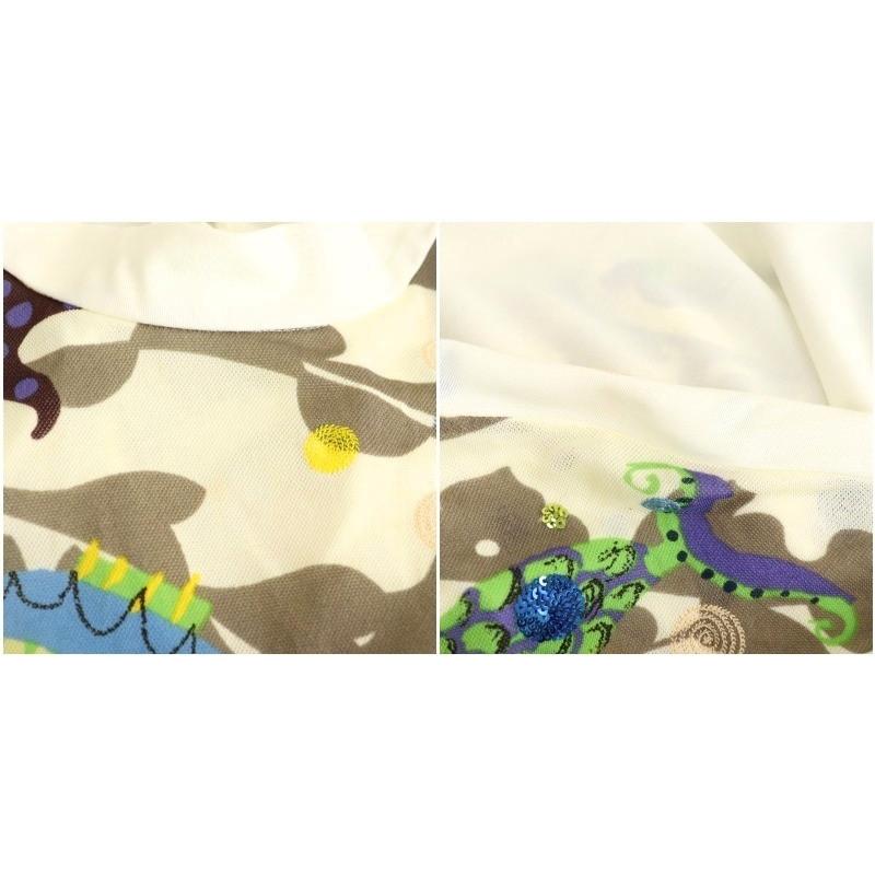 美品 TOKUKO 1er VOL トクコプルミエヴォル チュニック 魚 トクコプルミエヴォル TOKUKO 1er VOL 魚プリント チュール チュニック