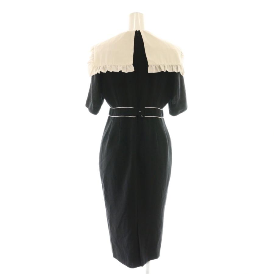 【中古】パメオポーズ PAMEO POSE Betty Dress セーラーカラー ワンピース ロング M ブラック ホワイト レディース パメオポーズ PAMEO POSE Betty Dress セーラーカラー ワンピース