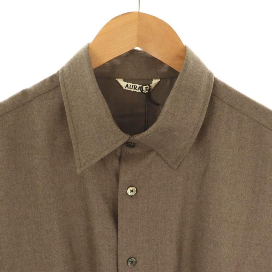 未使用品 オーラリー AURALEE SUPER LIGHT WOOL SHIRTシャツ