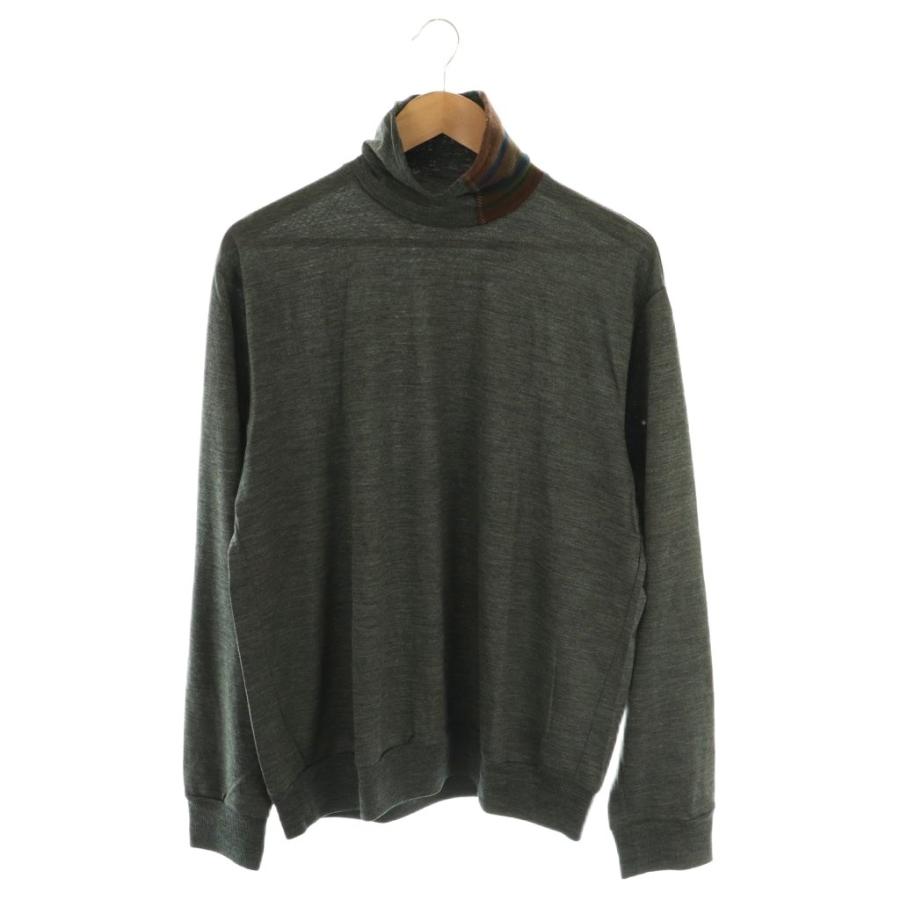 【中古】カラー kolor ウール天竺タートルネックニット カットソー 3 グレー /AT ■OS ■SH メンズ カラー kolor ウール天竺タートルネックニット カットソー 3 グレー