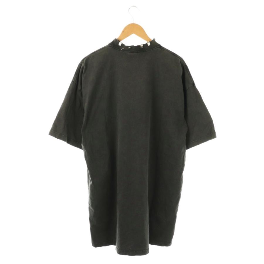 【中古】バレンシアガ BALENCIAGA 24年 Pierced オーバーサイズTシャツ 半袖 L グレー /HK ■OS メンズ BALENCIAGA（バレンシアガ） BALENCIAGA 24年 Pierced オーバーサイズT