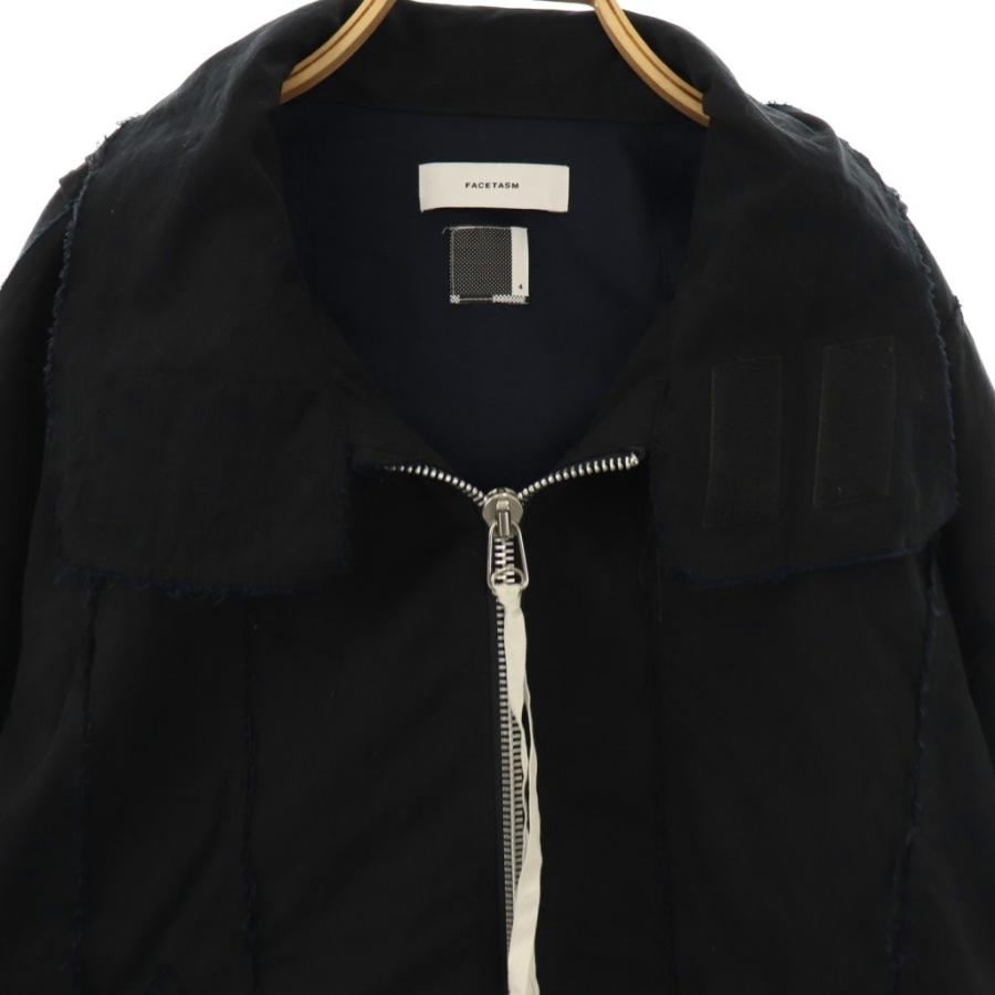 【中古】ファセッタズム COLLAGE JACKET ジャケット フード ジップアップ 4 ネイビー MIMI-JK-M03 /DO ■OS ■SH ファセッタズム FACETASM COLLAGE JACKET ジャケット フード ジップ