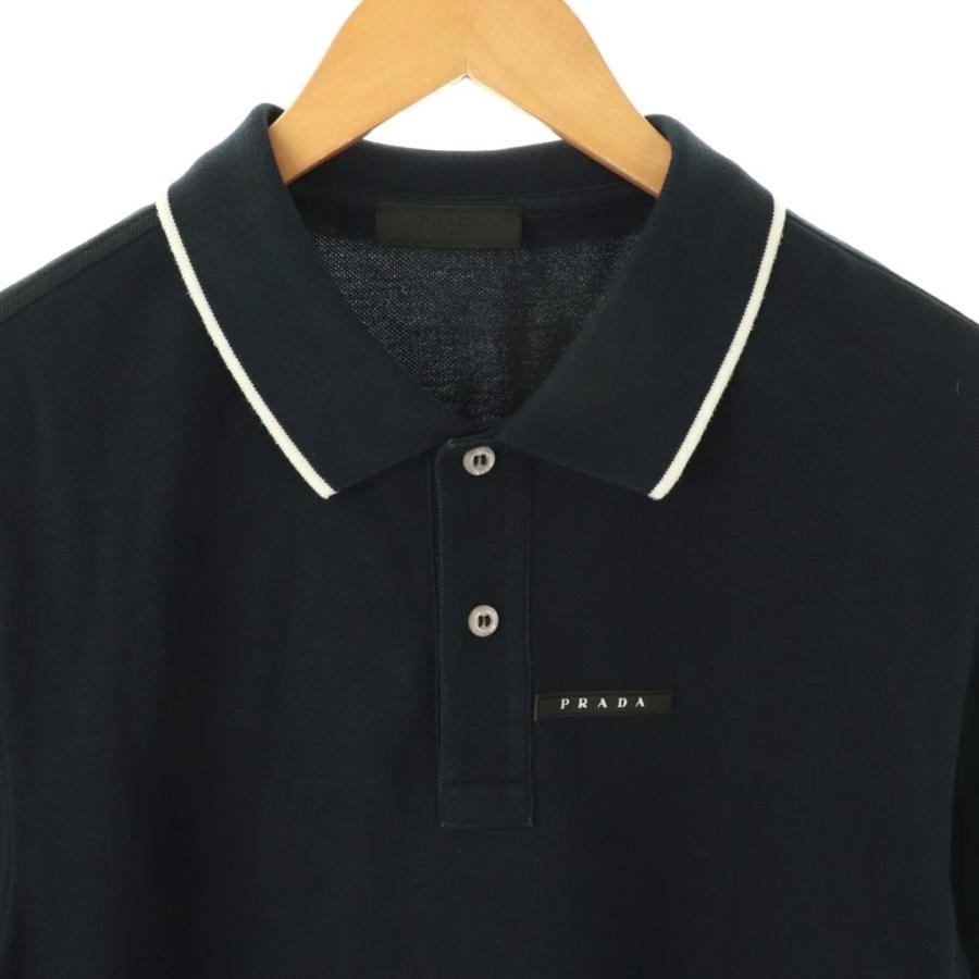PRADA（プラダ） PRADA SJN256 鹿の子 ラバーロゴ ポロシャツ 半袖 XXL