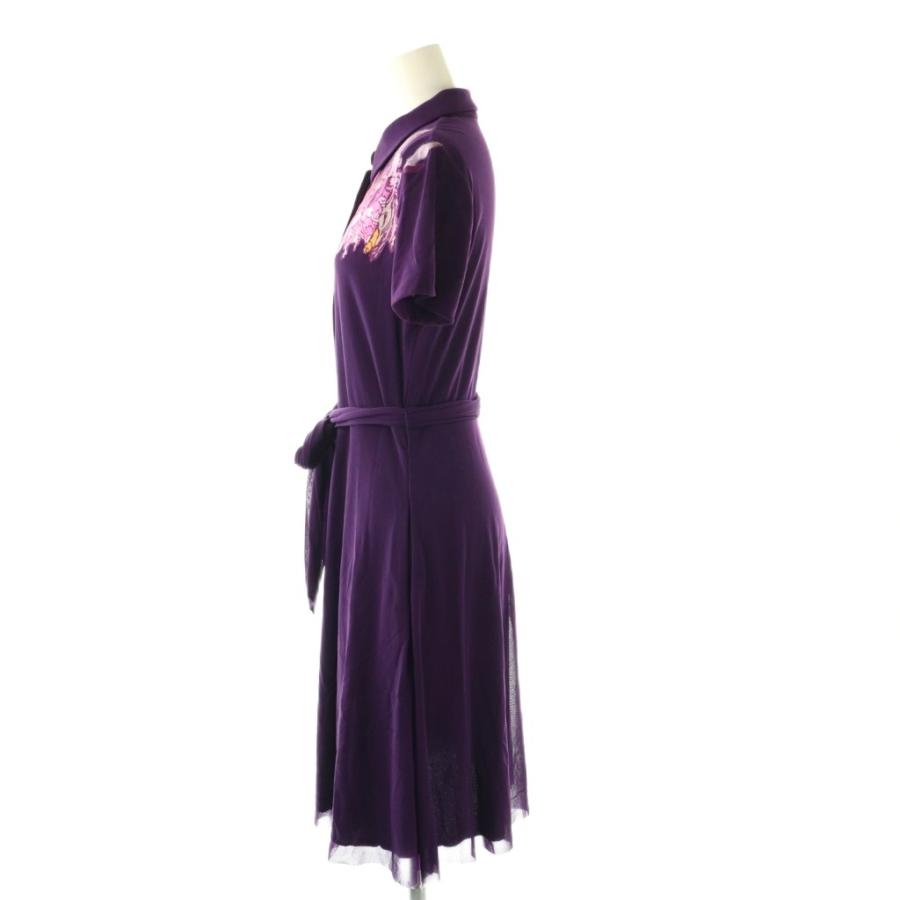 ヴィヴィアンタム VIVIENNE TAM フラワーパワーネットワンピース 半袖