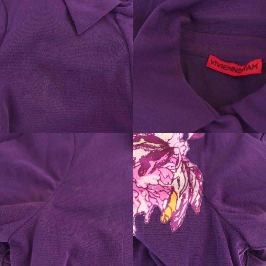 ヴィヴィアンタム VIVIENNE TAM フラワーパワーネットワンピース 半袖