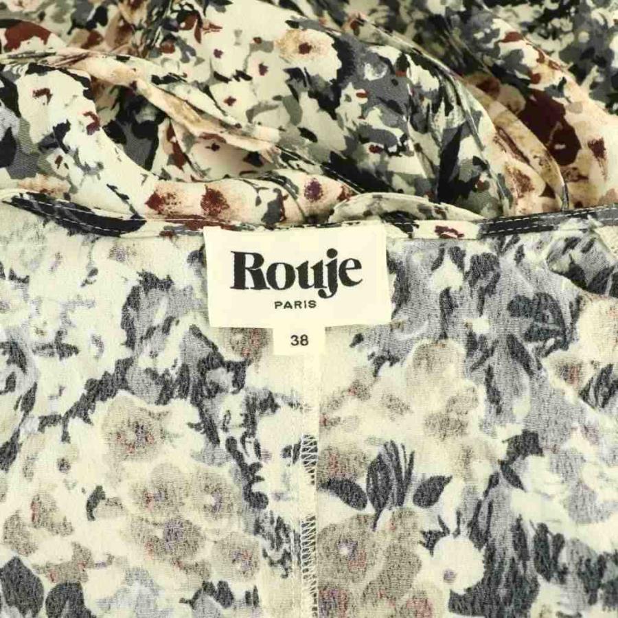 ルージュ Rouge GABIN 花柄 半袖 ラップドレス ワンピース ミモレ