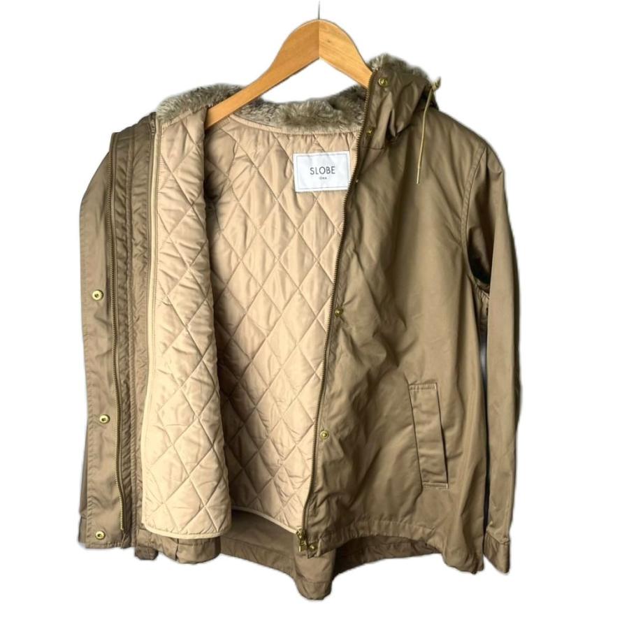 スローブ イエナ SLOBE IENA エコファーライナー付きフードミリタリー