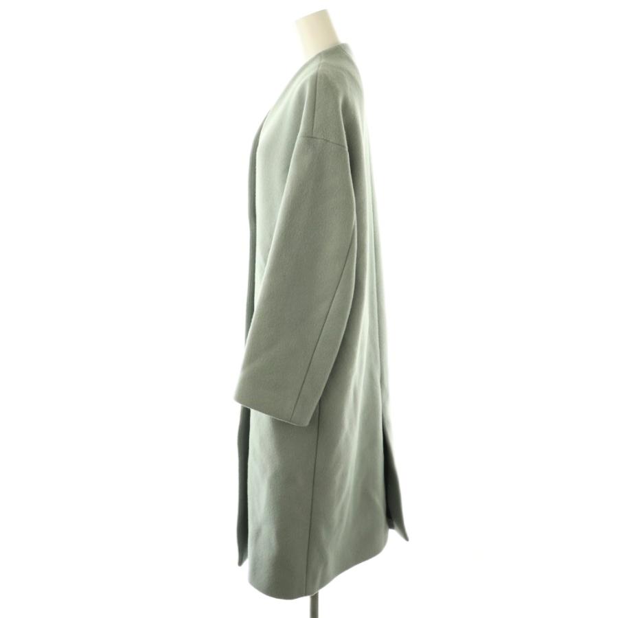 人気✨IENA MANTECO ノーカラーウールコートロング　グレージュ 36 IENA（イエナ） ノーカラーコート コート MANTECO ノーカラーコート