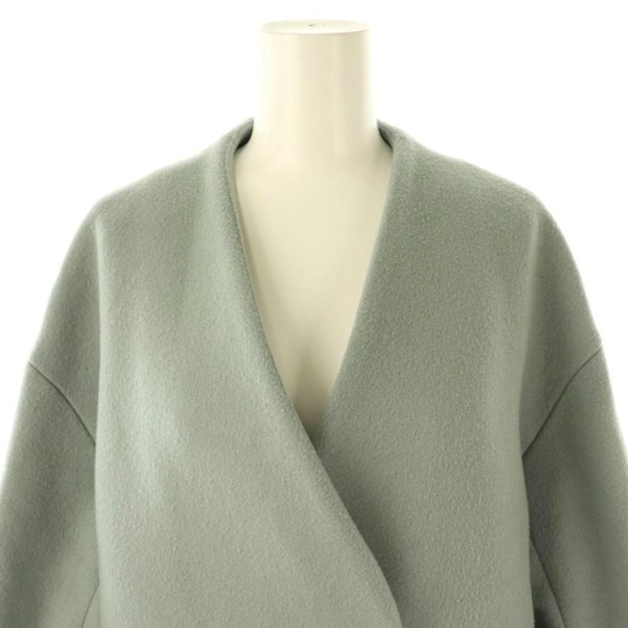 人気✨IENA MANTECO ノーカラーウールコートロング　グレージュ 36 IENA（イエナ） ノーカラーコート コート MANTECO ノーカラーコート