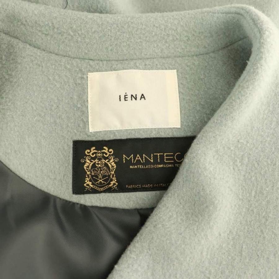 人気✨IENA MANTECO ノーカラーウールコートロング　グレージュ 36 IENA（イエナ） ノーカラーコート コート MANTECO ノーカラーコート